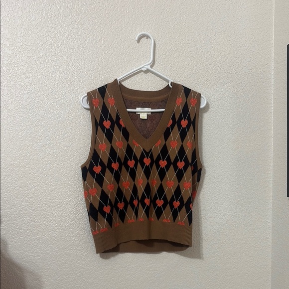 Anthropologie Tops - Anthropologie Maeve Brown Knit Sweater Vest size Medium